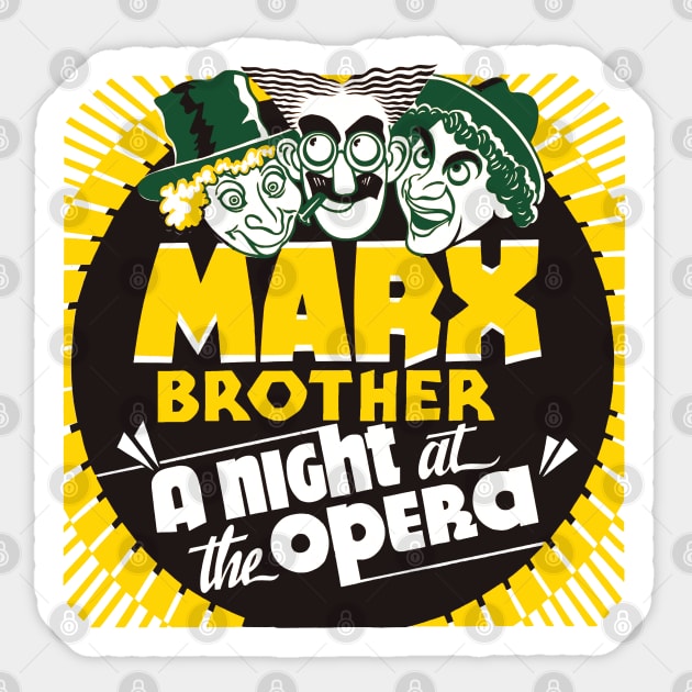 The Marx Brothers in A Night at the Opera Sticker by MovieFunTime